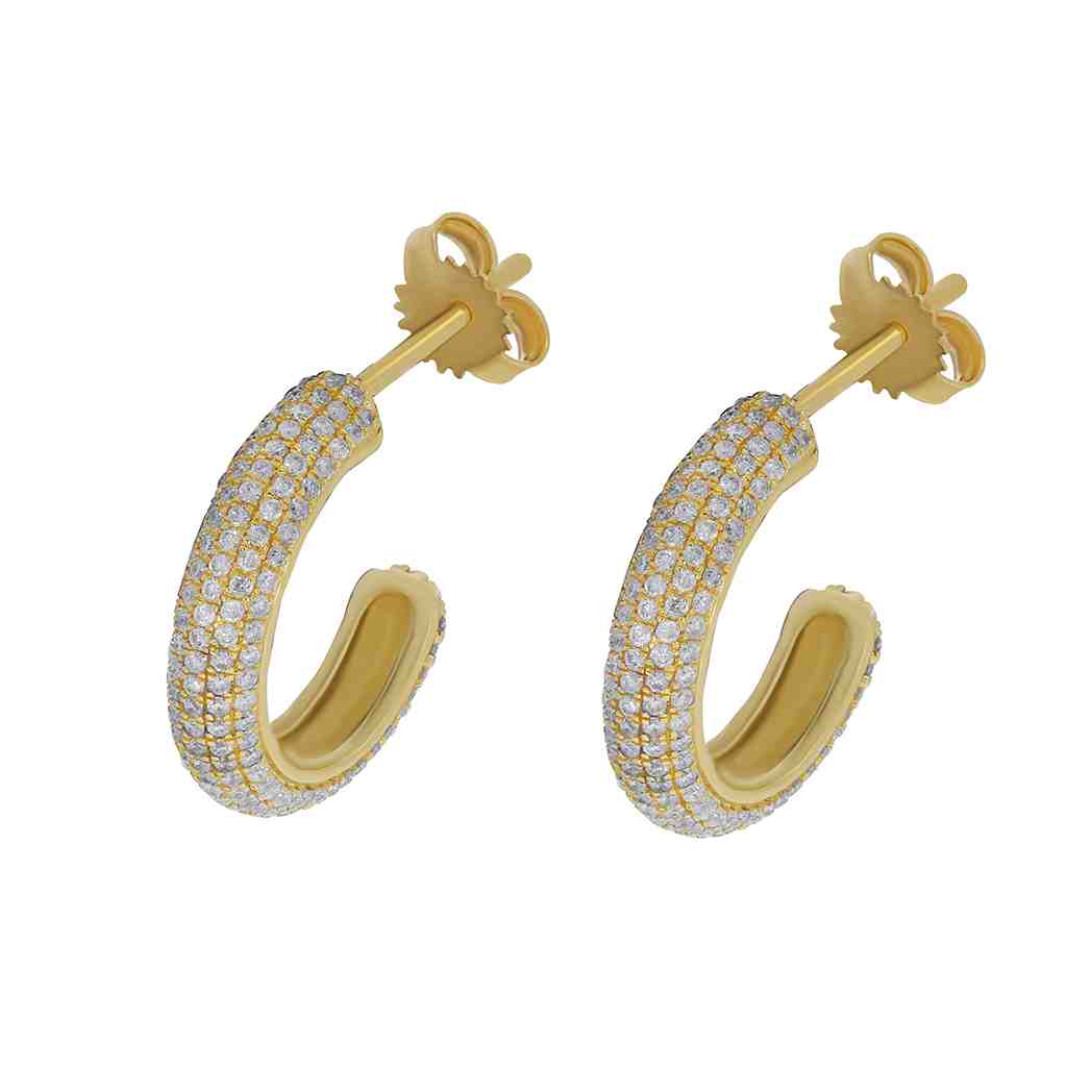 Crystal Encrusted Hoop Earrings ER21835A